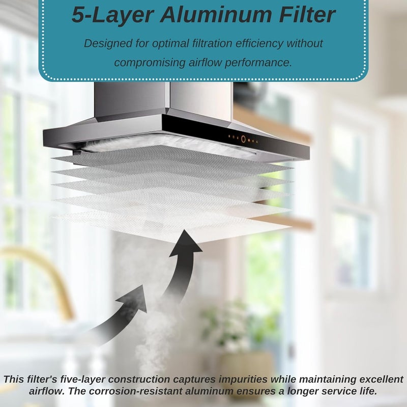 Omaeon Broan Model BPS1FA30 Range Hood Filter - 11-3/4" X 14-1/4" X 3/8" Grease Filter BPS1FA30, S99010299 Replacement for NuTone Allure 30" WS1 QS2 and Broan QS1 30" (2-Pack) - Image 4